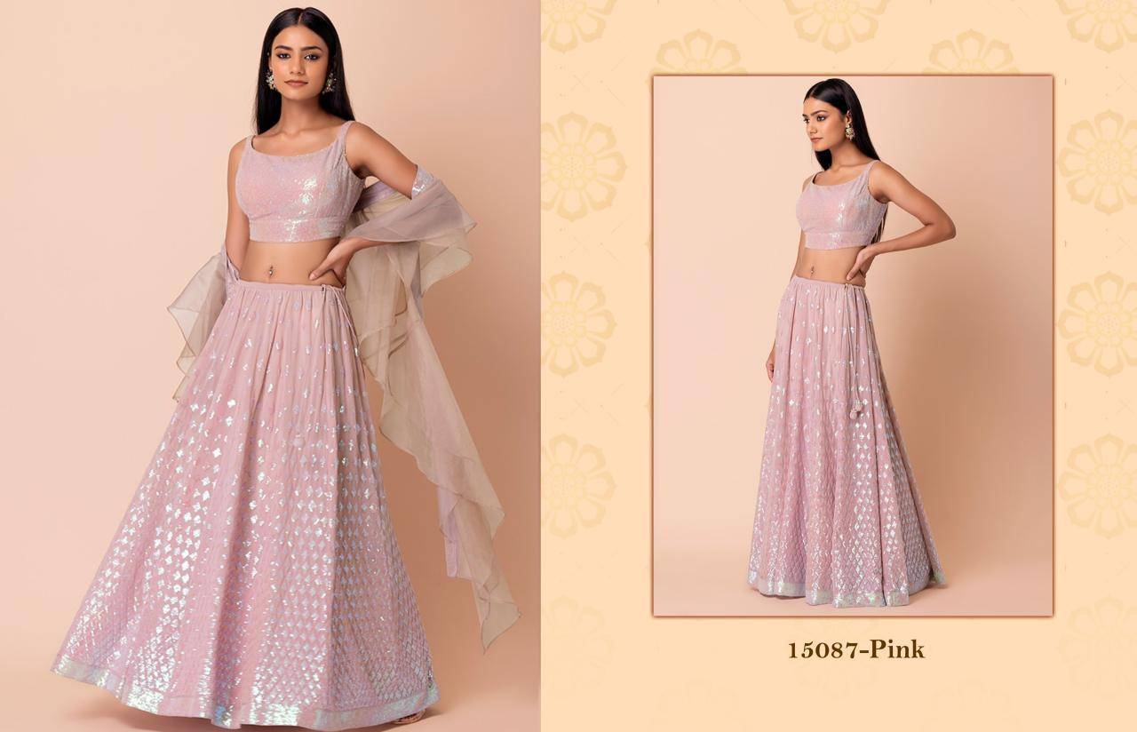 Zeel Clothing vol 27 georgette Pink Traditional lehenga choli in Kolkata